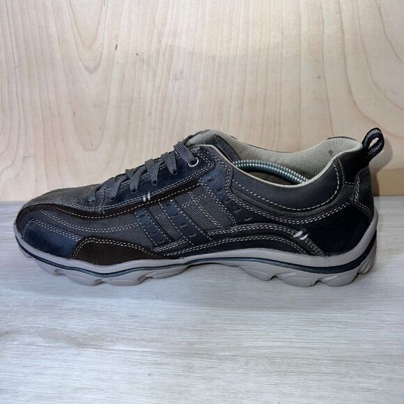 Skechers Montz Reyvon Relaxed Fit Memory Foam Brown Men's 10.5 - Picture 6 of 11